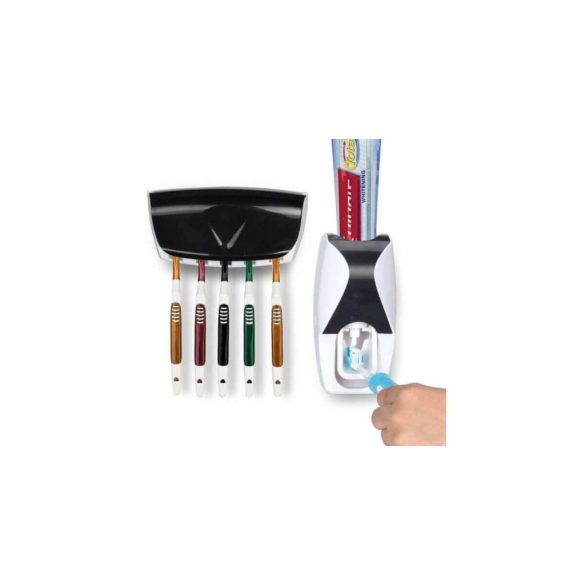 Distribuitor de pastă de dinți cu suport pentru periuță