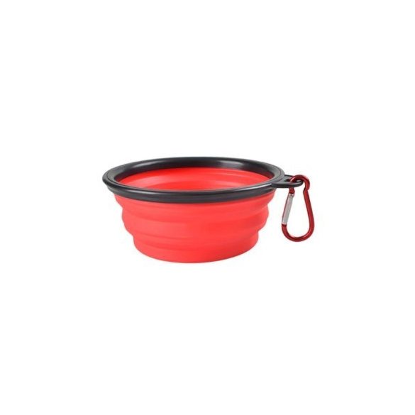 Bol de hrană și apă portabil din latex pentru câini (350ML)