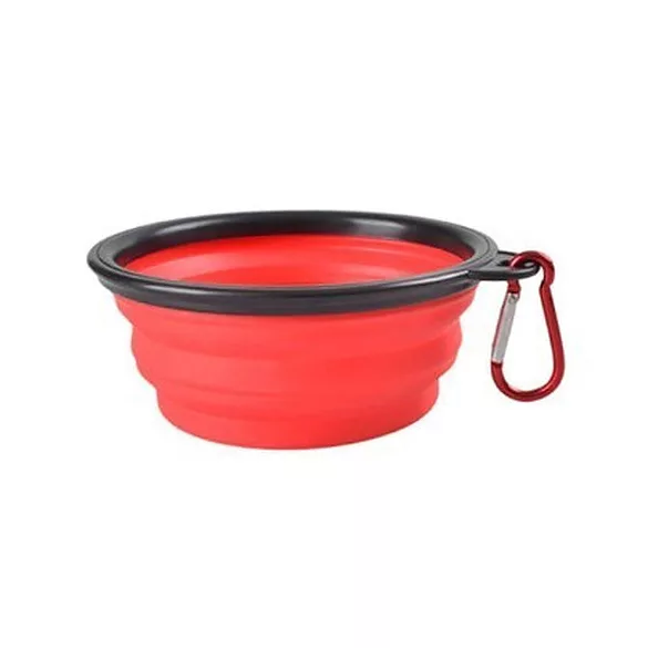 Bol de hrană și apă portabil din latex pentru câini (350ML)