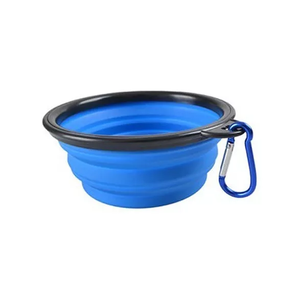 Bol de hrană și apă portabil din latex pentru câini (350ML)