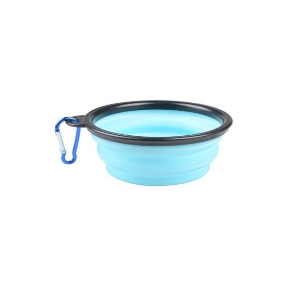 Bol de hrană și apă portabil din latex pentru câini (350ML)