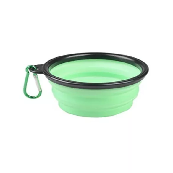 Bol de hrană și apă portabil din latex pentru câini (350ML)