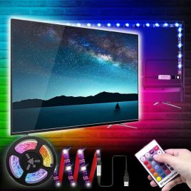   Bandă LED USB universală, iluminare de fundal TV, cu telecomandă
