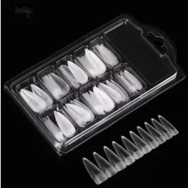Set de tips pentru unghii false transparente