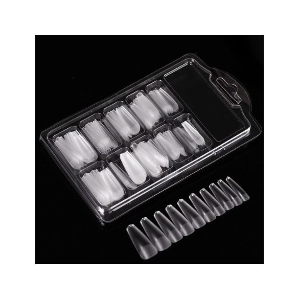 Set de tips pentru unghii false transparente