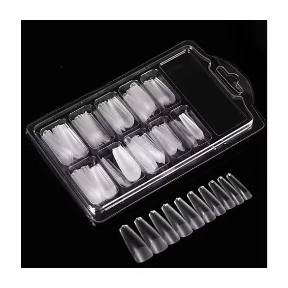 Set de tips pentru unghii false transparente