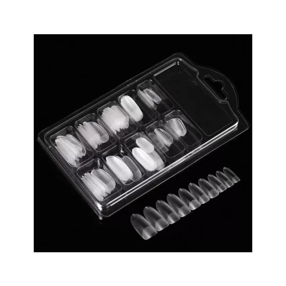 Set de tips pentru unghii false transparente
