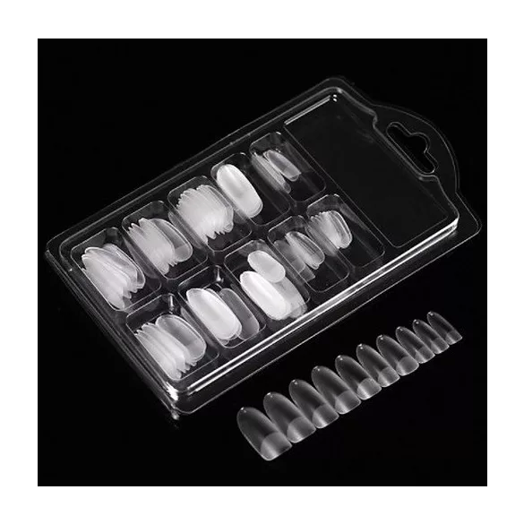 Set de tips pentru unghii false transparente