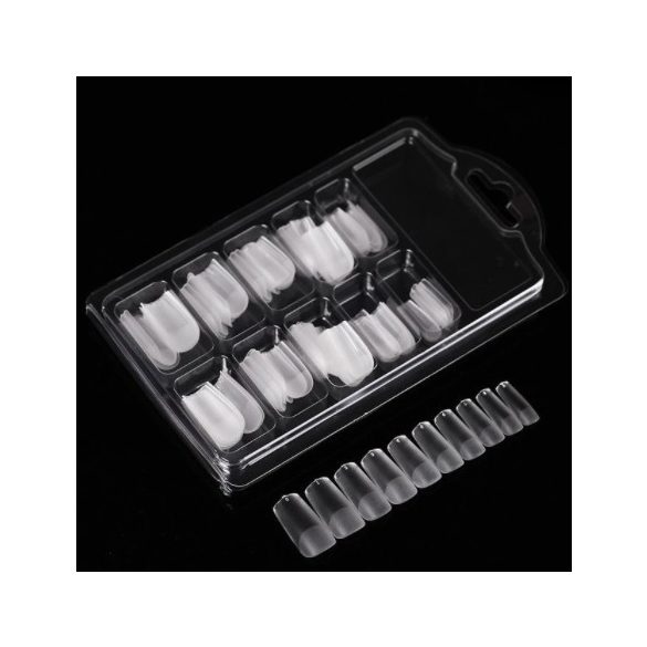 Set de tips pentru unghii false transparente