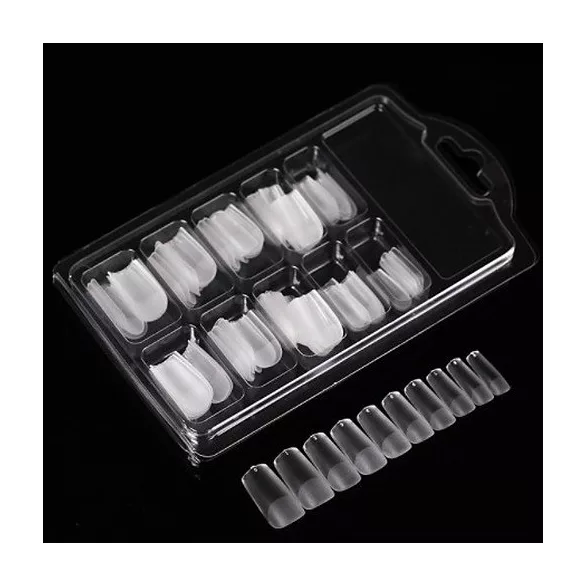 Set de tips pentru unghii false transparente