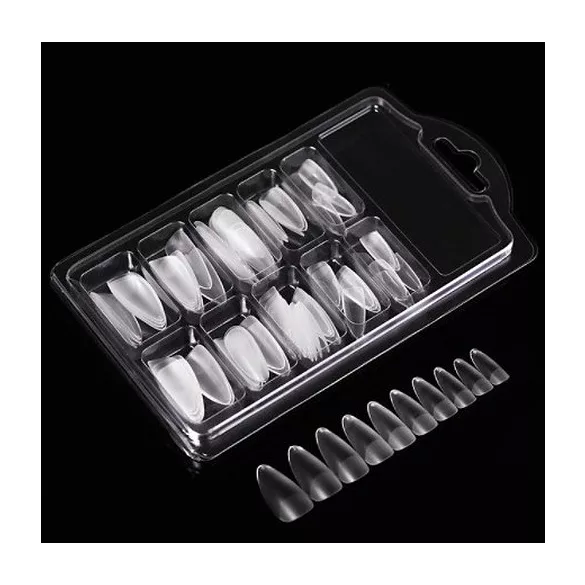 Set de tips pentru unghii false transparente