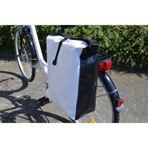 Geantă pentru bicicletă colorblock alb-negru