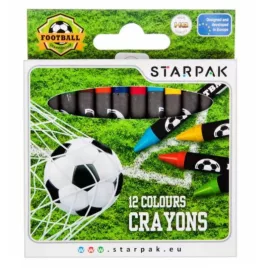 Set de creioane cerate fotbal, 12 bucăți