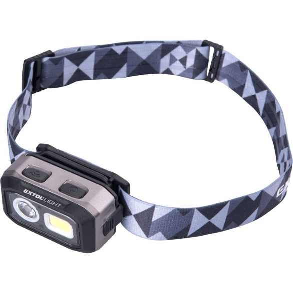 Extol Light Lanternă frontală multifuncțională cu LED Osram+COB