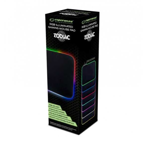 Mousepad de gaming iluminat Esperanza