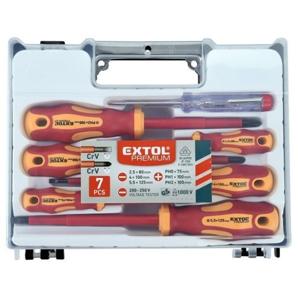 Set de șurubelnițe izolate 1000V Extol Premium