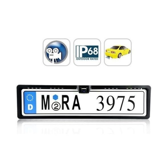 Cameră de marșarier integrată în placa de înmatriculare