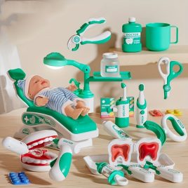Set de joacă stomatologic de lux cu 17 piese pentru copii