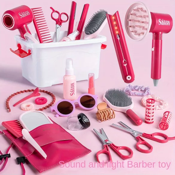Set de joc pentru frizerie cu efecte sonore și luminoase pentru salon