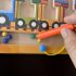 Puzzle labirint de cale ferată din lemn magnetic