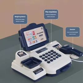   Set de casă de marcat cu bani de jucărie și card de credit