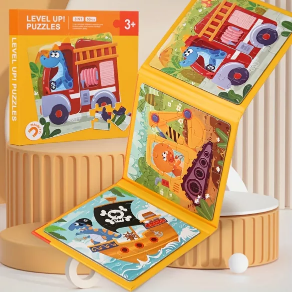 Puzzle magnetic cu desene animate pentru copii