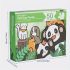 Puzzle din lemn de 50 bucăți, culori variate, design neregulat de câine, pisică, panda