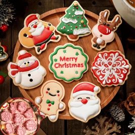 Set de 8 forme pentru biscuiți de Crăciun