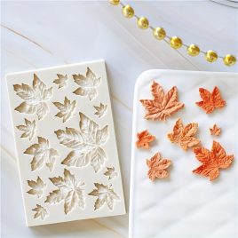   Mini Formă din Silicon Frunză de Arțar pentru Decorare Torturi