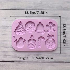   Om de Zăpadă de Crăciun, Clopoțel, Lumânare Matriță din Silicon pentru Ciocolată