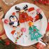 Set de 100 suporturi de acadele de Crăciun - cu modele de Moș Crăciun, pinguin și om de zăpadă