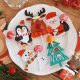 Set de 100 suporturi de acadele de Crăciun - cu modele de Moș Crăciun, pinguin și om de zăpadă