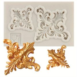   Formă din silicon pentru frunze, flori, viță de vie și dantelă