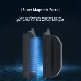   Mare curățător magnetic pentru acvariu, racletă dublă pentru alge cu magnet puternic