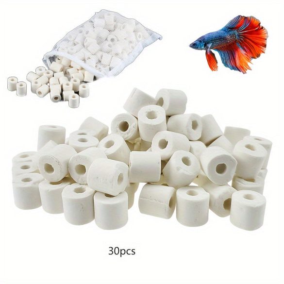 30 inele ceramice bio pentru filtrare acvariu