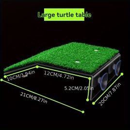   Platformă de odihnă pentru țestoase cu ventuză, acoperită cu iarbă artificială
