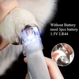   Tăietor de unghii pentru animale de companie cu lupă și LED