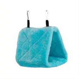   Cuib de Păsări din Pluș Confortabil - Hamac Cald Suspendat pentru Papagali și Păsări Mici