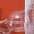 Cadă transparentă din plastic pentru baie de păsări cu prindere cu cârlig