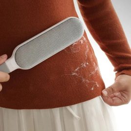   Perie reutilizabilă pentru scame, îndepărtare păr de animale de companie, cu două fețe