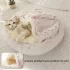 Pat de Pluș Rotund cu Glugă pentru Animale de Companie