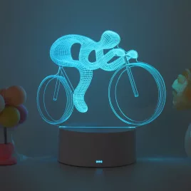   Lumină de noapte LED pentru bicicletă de munte 3D, cu intensitate reglabilă