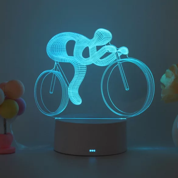 Lumină de noapte LED pentru bicicletă de munte 3D, cu intensitate reglabilă
