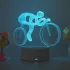 Lumină de noapte LED pentru bicicletă de munte 3D, cu intensitate reglabilă