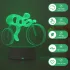 Lumină de noapte LED pentru bicicletă de munte 3D, cu intensitate reglabilă