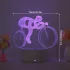 Lumină de noapte LED pentru bicicletă de munte 3D, cu intensitate reglabilă