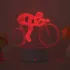 Lumină de noapte LED pentru bicicletă de munte 3D, cu intensitate reglabilă