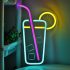 Élénk Citrom & Jégkocka LED Neon Tábla