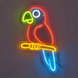 Decorațiune LED Neon Papagal