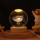 Lampă de masă modernă cu glob de cristal gravat 3D cu laser